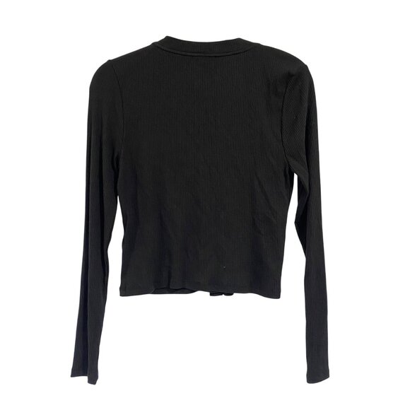 J. Crew Vintage Rib Lady Jacket Blouse Size M Black‎ - Picture 5 of 7
